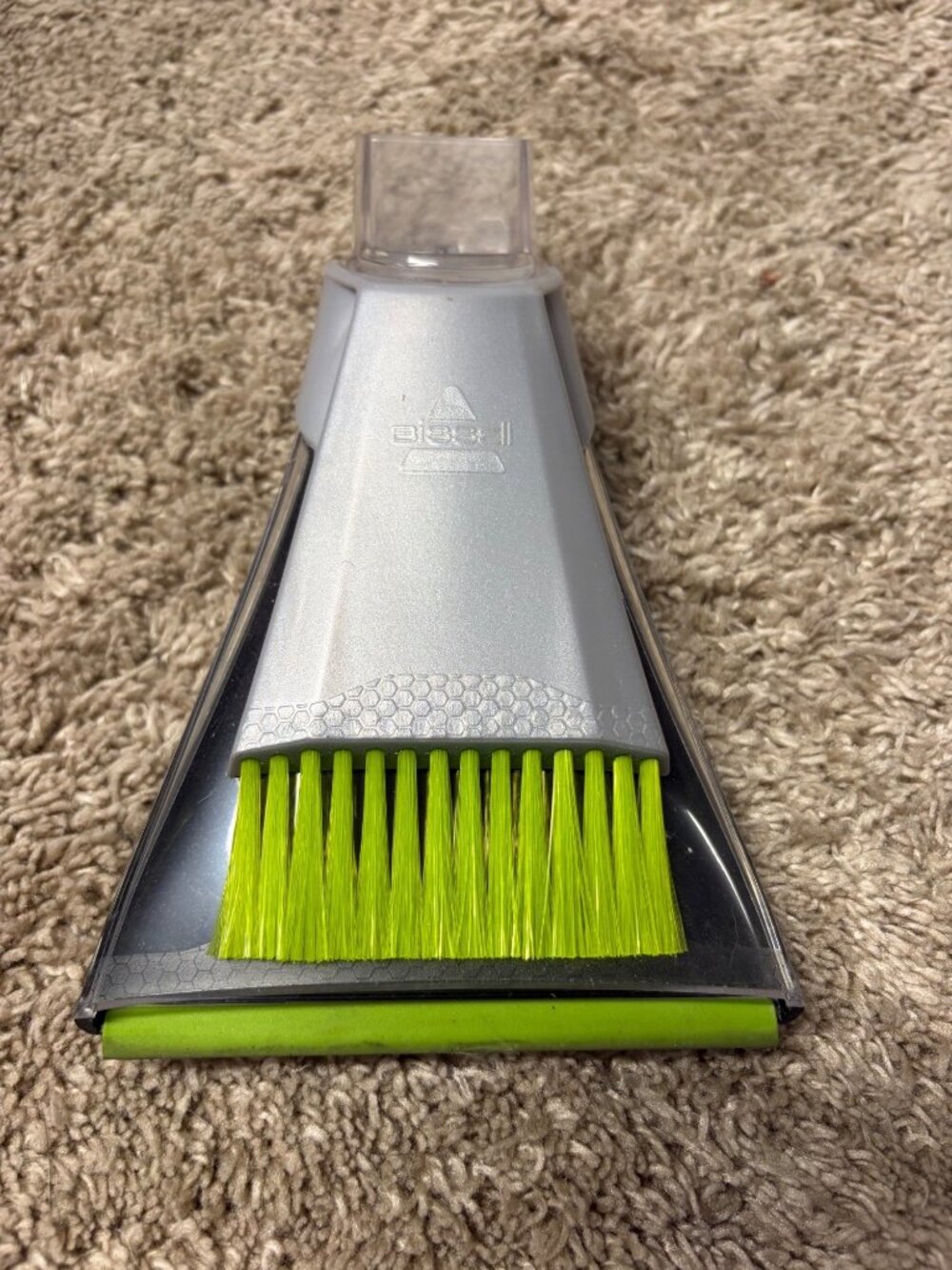 Bissell Upholstery & Carpet Cleaning Tool Attachment With Green Bristles & Clear